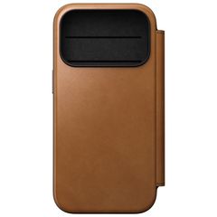 Nomad Cover a libro in pelle moderna Apple iPhone 18 Pro / 17 Pro - English Tan