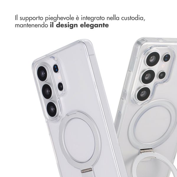 Accezz Cover con anello e supporto con MagSafe Samsung Galaxy S26 Ultra - Trasparente