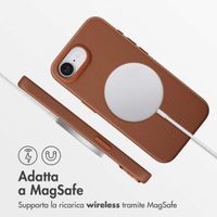 Accezz Cover in Pelle con MagSafe Apple iPhone 17e / 16e - Sienna Brown