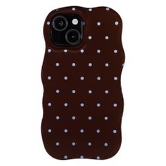 Selencia Cover Vivid Wavy con MagSafe Apple iPhone 15 - Happy Dots Chocolate