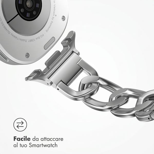 Selencia Cinturino Chain Samsung Galaxy Watch 9 (40/44mm) / Watch 8 (40/44mm) / Classic (46mm) - Argento