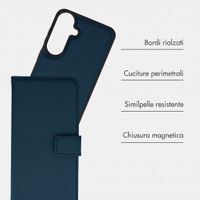 imoshion Cover a libro di lusso 2-in-1 rimovibile Samsung Galaxy S26 FE - Blu