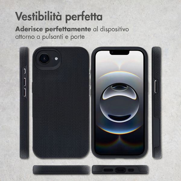 Accezz Cover Posteriore Resistente con MagSafe Apple iPhone 17e / 16e - Nero