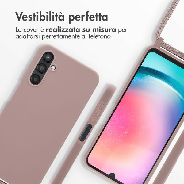 imoshion Cover in Silicone con Cordino Samsung Galaxy A25 (5G) - Sand Pink