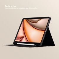 Selencia Libreria Sabi con stampa leopardata Apple iPad Air 11 pollici (2026) M4 / (2025) M3 / (2024) M2 / Air 5 (2022) / Air 4 (2020) - Soft Ivory