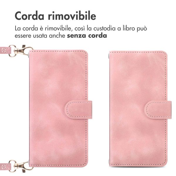 imoshion Cover a libro con Cordino Samsung Galaxy S25 FE - Rosa