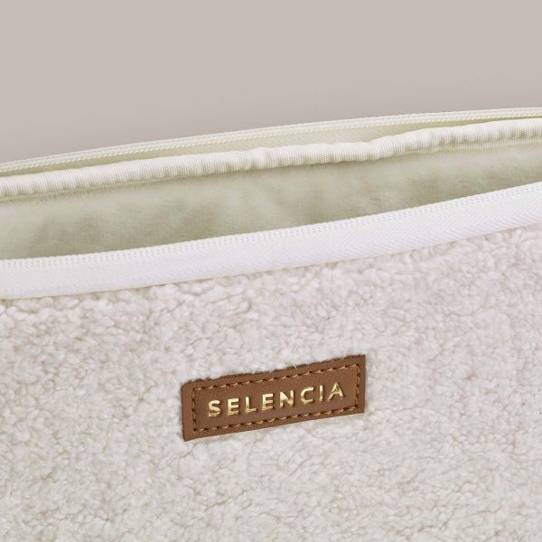 Selencia Cover Teddy per laptop 13-14 pollici - Laptopsleeve - Latte