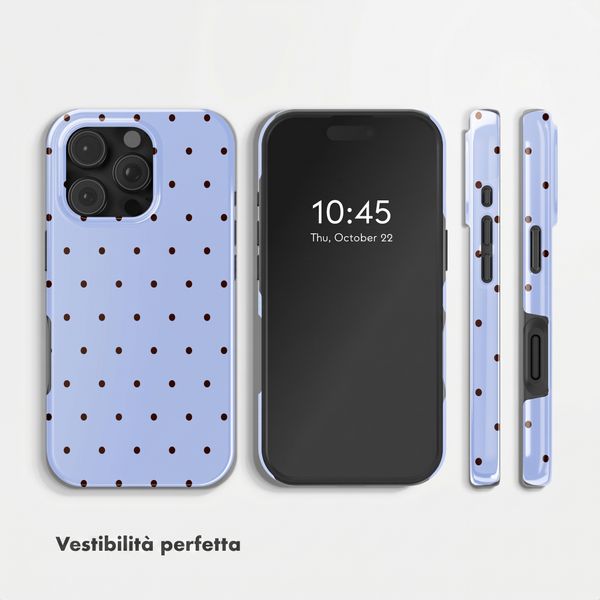 Selencia Cover Posteriore Vivid Apple iPhone 16 Pro Max - Happy Dots Digital Sky