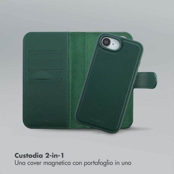 Selencia Libreria rimovibile Olyn con MagSafe Apple iPhone 17e / 16e - Verde