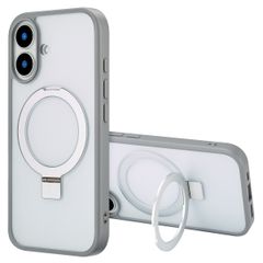 Accezz Cover con anello e supporto con MagSafe Apple iPhone 16 - Grigio