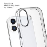 Selencia Cover trasparente con ganci rimovibili + cinturino da polso con pietre naturali Apple iPhone 17 - Pearl White