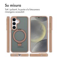 Accezz Cover con anello e supporto con MagSafe Samsung Galaxy S25 - Marrone