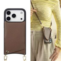 Selencia Cover per telefono Nova con cordino e portacarte Apple iPhone 17 Pro Max - Mocha Brown