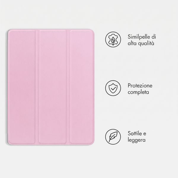 imoshion Cover a libro Trifold Apple iPad 11 (2025) 11 pollici A16 / iPad 10 (2022) 10.9 pollici - Rosa