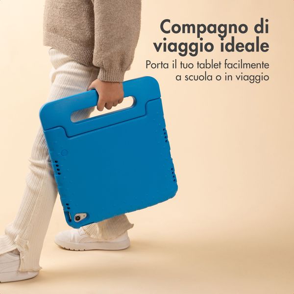 imoshion Cover Antishoc Speciale Bambini con Manico iPad 10.2 (2019 / 2020 / 2021) - Blu