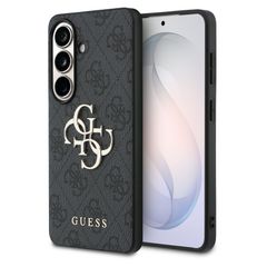 Guess Cover Posteriore con Logo 4G in Metallo Samsung Galaxy S26 - Nero