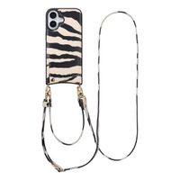 Selencia Cover per telefono Nova con cordino e portacarte Apple iPhone 17 - Zazzy Zebra