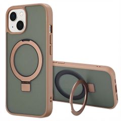 Accezz Cover con anello e supporto con MagSafe Apple iPhone 15 - Marrone