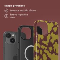 Selencia Cover posteriore Vivid con MagSafe Apple iPhone 14 - Moo'd Olive Dust