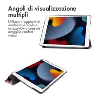 imoshion Cover Trifold Design Apple iPad 9 (2021) 10.2 pollici / iPad 8 (2020) 10.2 pollici / iPad 7 (2019) 10.2 pollici - Bloom Love Blush