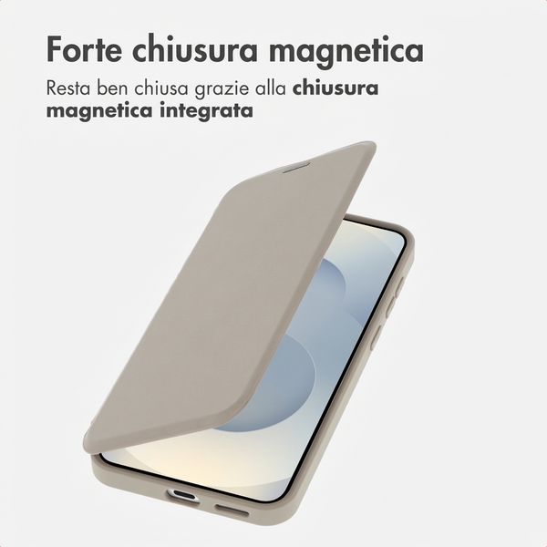imoshion Bookcase trasparente con MagSafe Samsung Galaxy S25 / S24 - Beige