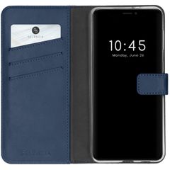 Selencia Cover a libro in vera pelle Apple iPhone 13 Pro - Blu