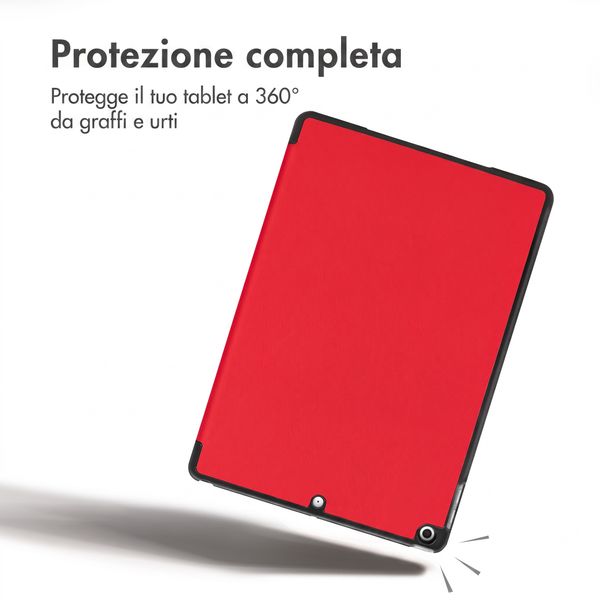 imoshion Cover a libro Trifold Apple iPad 9 (2021) 10.2 pollici / iPad 8 (2020) 10.2 pollici / iPad 7 (2019) 10.2 pollici - Rosso