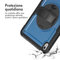 Accezz Cover Posteriore Resistente con tracolla Apple iPad 11 (2025) 11 pollici A16 / iPad 10 (2022) 10.9 pollici - Blu