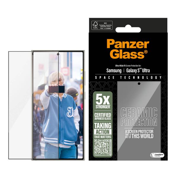 PanzerGlass Vetro temperato in ceramica con applicatore Samsung Galaxy S25 Ultra