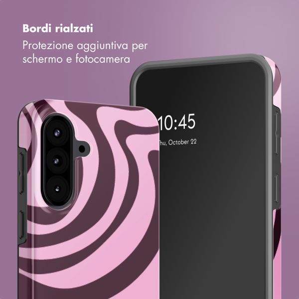 Selencia Cover Posteriore Vivid Samsung Galaxy A57 (5G) - Wavy Swirl Pink Plum