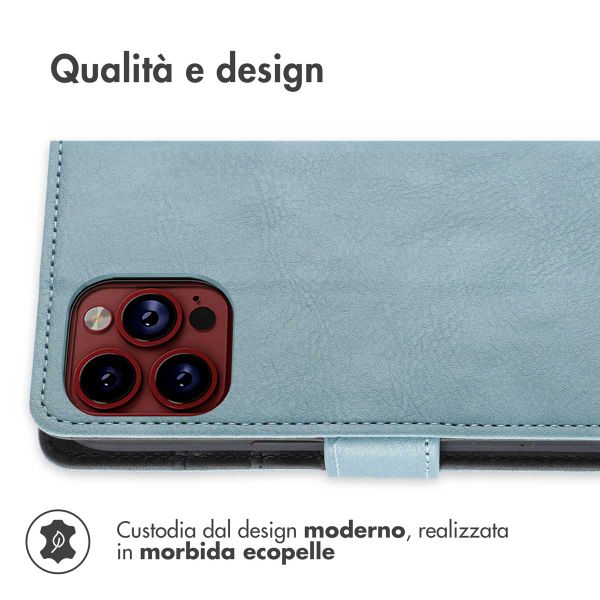 imoshion Cover a libro di Lusso Apple iPhone 15 Pro Max - Azzurro
