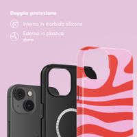 Selencia Cover posteriore Vivid con MagSafe Apple iPhone 14 - Dream Swirl Pink