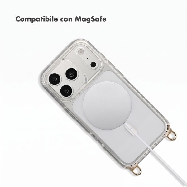 Selencia Cover posteriore Rivièra MagSafe con gancini rimovibili Apple iPhone 18 Pro Max / 17 Pro Max - Trasparente