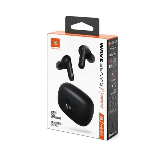 JBL Vibe Beam 2 Earbuds - Auricolari wireless - Cancellazione attiva del rumore - Nero