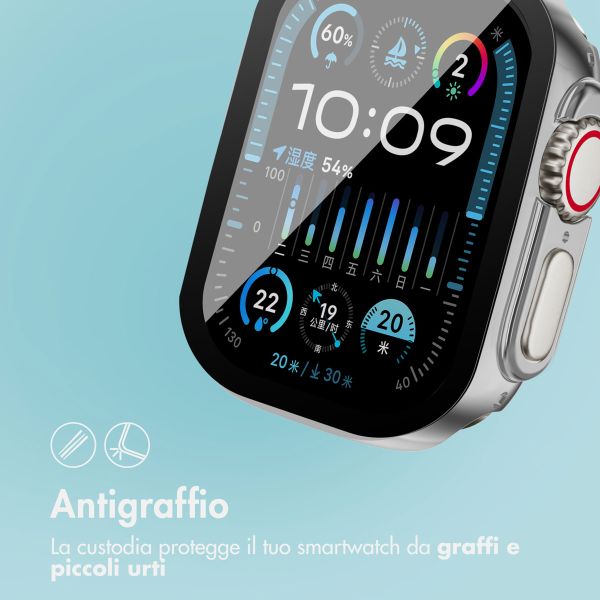 imoshion Cover rigida integrale lucida Apple Watch Ultra / Ultra 2 / Ultra 3 - 49 mm - Argento
