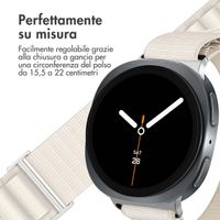 imoshion Cinturino in nylon Alpine Samsung Galaxy Watch 8 (40/44mm) / Classic (46mm) - Bianco