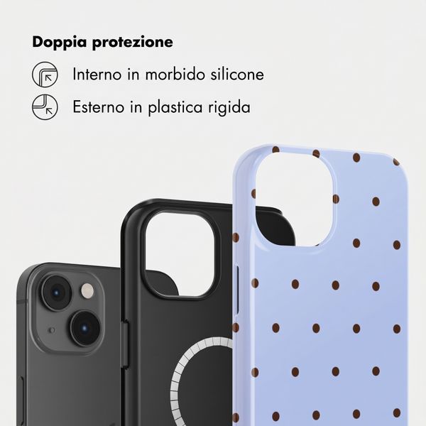 Selencia Cover posteriore Vivid con MagSafe Apple iPhone 14 - Happy Dots Digital Sky