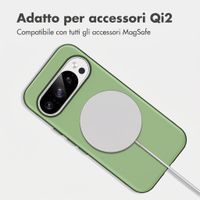 imoshion Cover posteriore Color con Thin MagSafe Ring Google Pixel 11 / 11 Pro / 10 / 10 Pro - Verde scuro