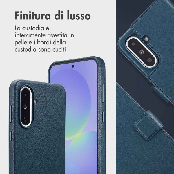 Accezz Cover in pelle 2 in 1 con MagSafe Samsung Galaxy A36 / A56 - Nightfall Blue