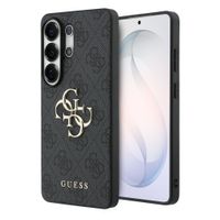 Guess Cover Posteriore con Logo 4G in Metallo Samsung Galaxy S26 Ultra - Nero