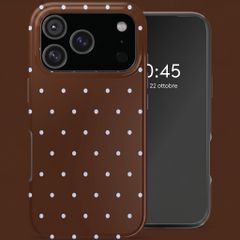 Selencia Cover Posteriore Vivid Apple iPhone 17 Pro Max - Happy Dots Chocolate