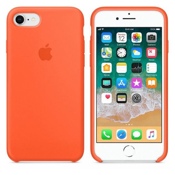 Apple Cover in Silicone Apple iPhone SE (2022 / 2020) / 8 / 7 - Spicy Orange