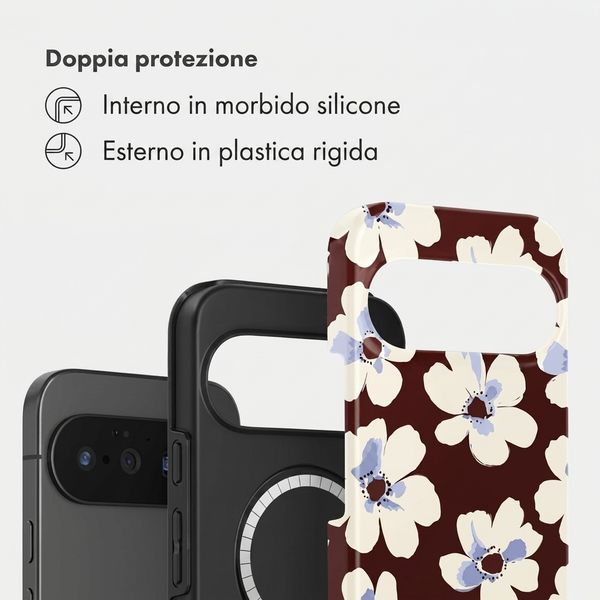 Selencia Cover posteriore Vivid con MagSafe Google Pixel 11 Pro - Choco Flower Pop