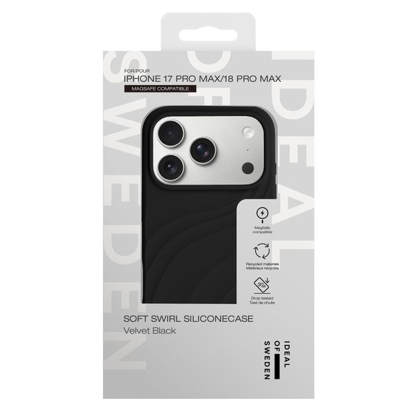 iDeal of Sweden Custodia Soft Swirl Silicone MagSafe Apple iPhone 17 Pro Max - Velvet Black