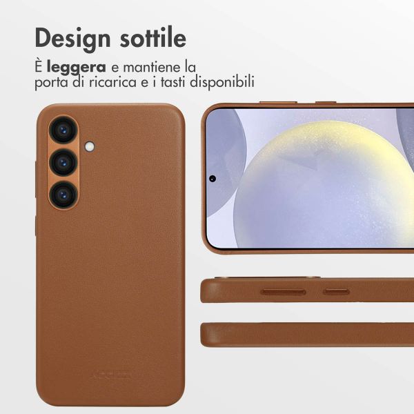Accezz Cover in Pelle con MagSafe Samsung Galaxy S24 Plus - Sienna Brown