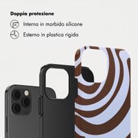 Selencia Cover Posteriore Vivid Apple iPhone 12 (Pro) - Dream Swirl Chocolate