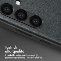 Accezz Cover in Pelle con MagSafe Samsung Galaxy S24 Plus - Onyx Black