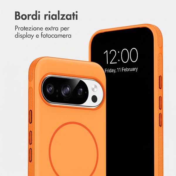 imoshion Cover posteriore Color con Thin MagSafe Ring Google Pixel 11 / 11 Pro / 10 / 10 Pro - Arancio