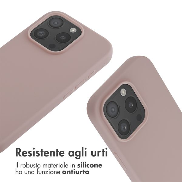 imoshion Cover in Silicone con Cordino Apple iPhone 16 Pro - Sand Pink