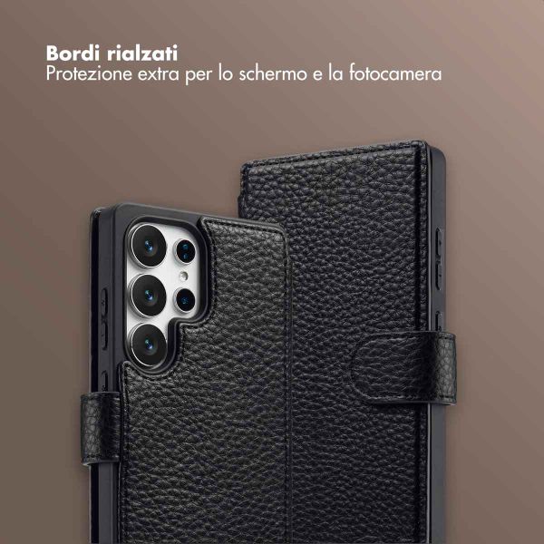 Selencia Cover Riva con MagSafe e cordino Samsung Galaxy S25 Ultra - Nero